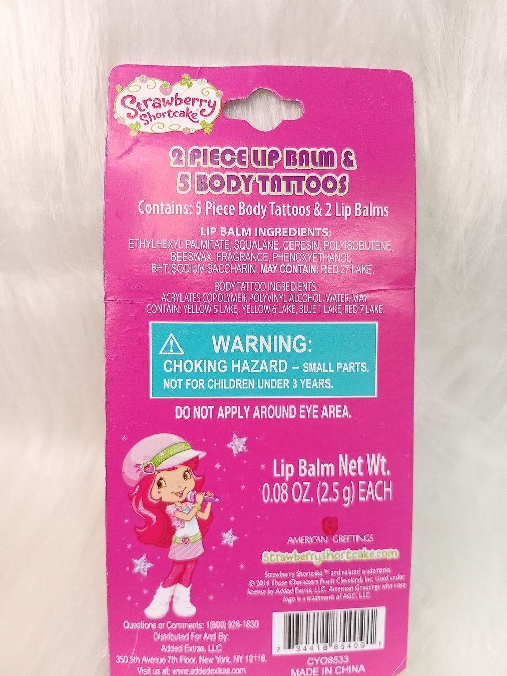 Strawberry Shortcake Lip Balms & body Tattoos - Picture 4 of 5